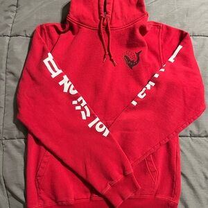 Lurking Class Sketchy Tank Killer Whale Red Graphic Hoodie